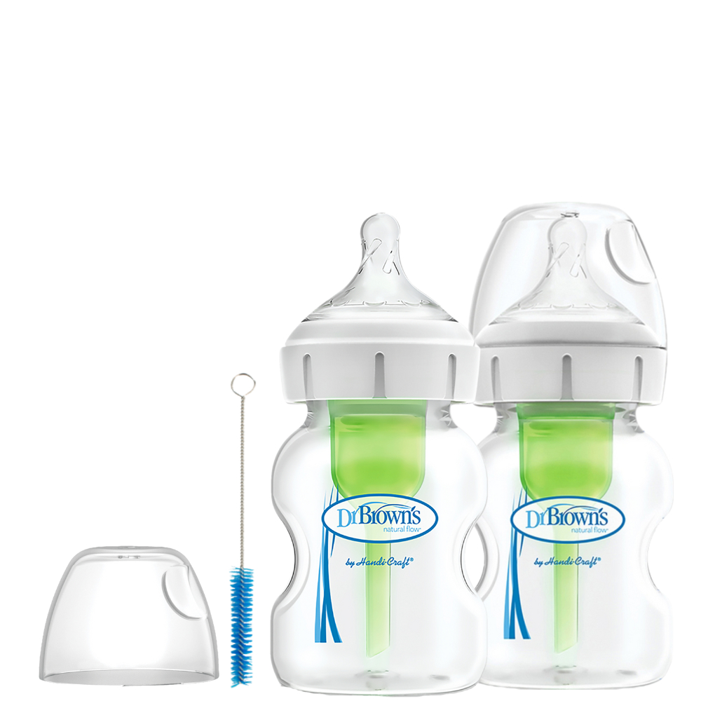 닥터브라운 오피셜 / 유리 베이직 젖병 와이드넥 150ml 4개, 꼭지선택/치발기 옵션선물 - 상세 이미지 2