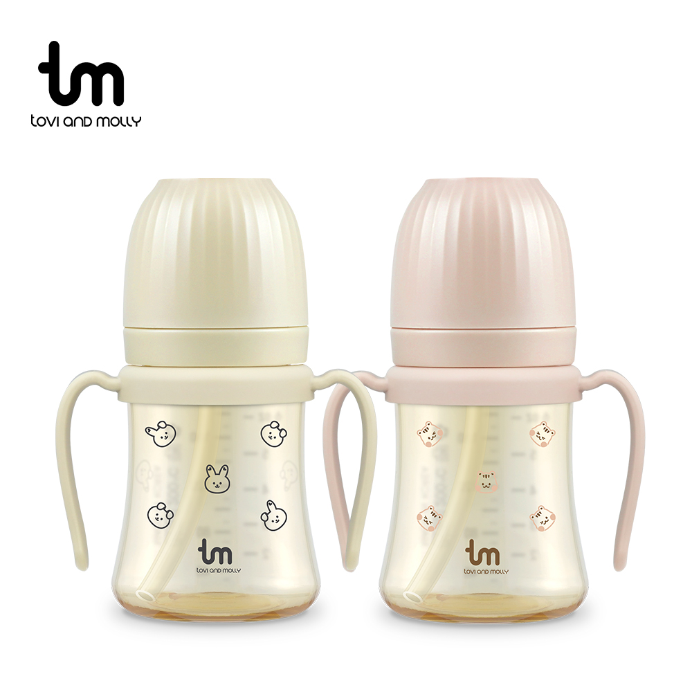 [토비앤몰리] 돗바니 돗람이 PPSU 새지 않는 아기 유아 이유식 빨대컵 1+1