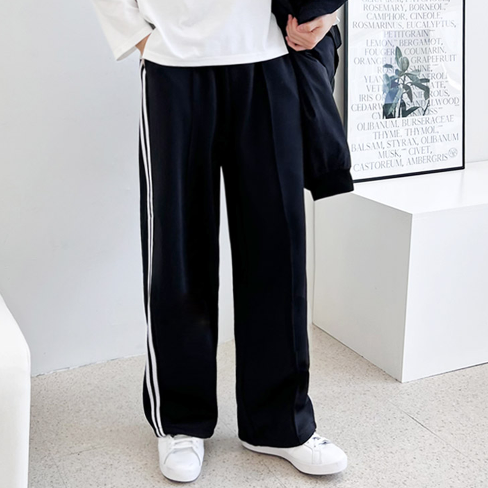 허벅돼바지 남자 통큰 통넓은 와이드 스트링 트레이닝 트랙팬츠 - 상세 이미지 3