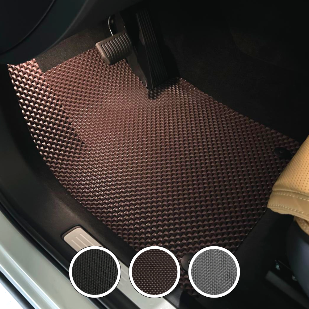 체인 카매트 전차종 방수 자동차 발매트 발판 브라운 1열 운전석+조수석 엣지없음