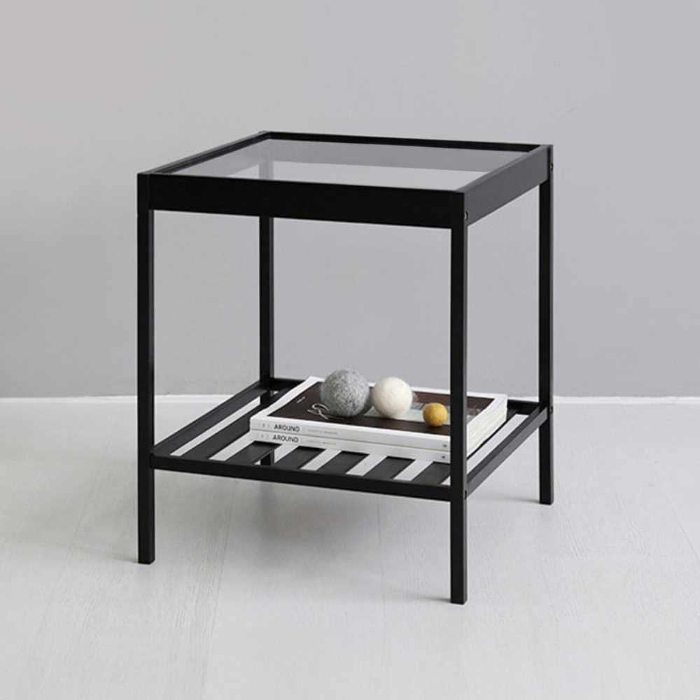 GLABO 사이드테이블 4040 대나무 블랙 0559.1100