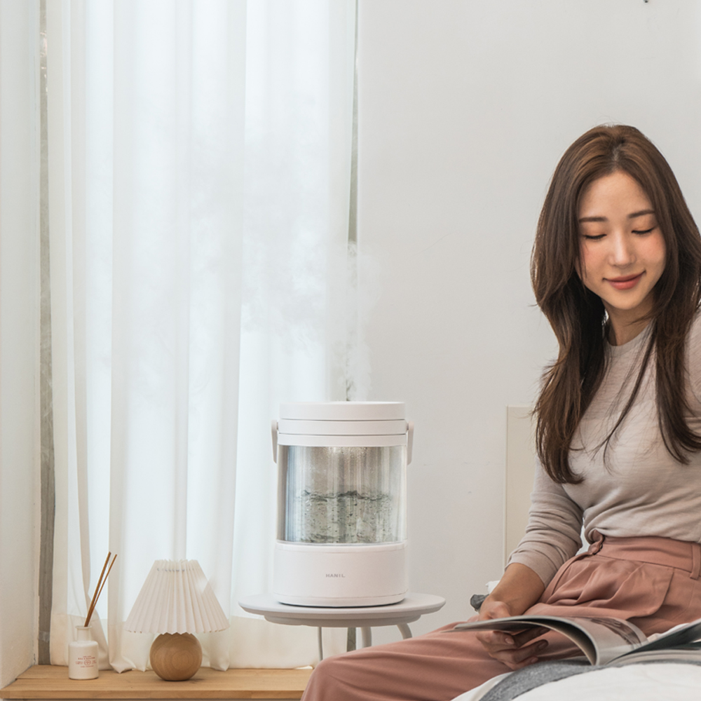 [A급 리퍼] 한일 유리 온열 물멍 아기가습기 유아 스팀 스텐 가열식 가습기