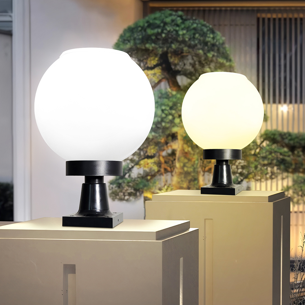 태양광 원형문주등 카페등 LED 태양열 문주등 조명등 데크 테라스등 외등 사각받침 20호 - 상품 이미지