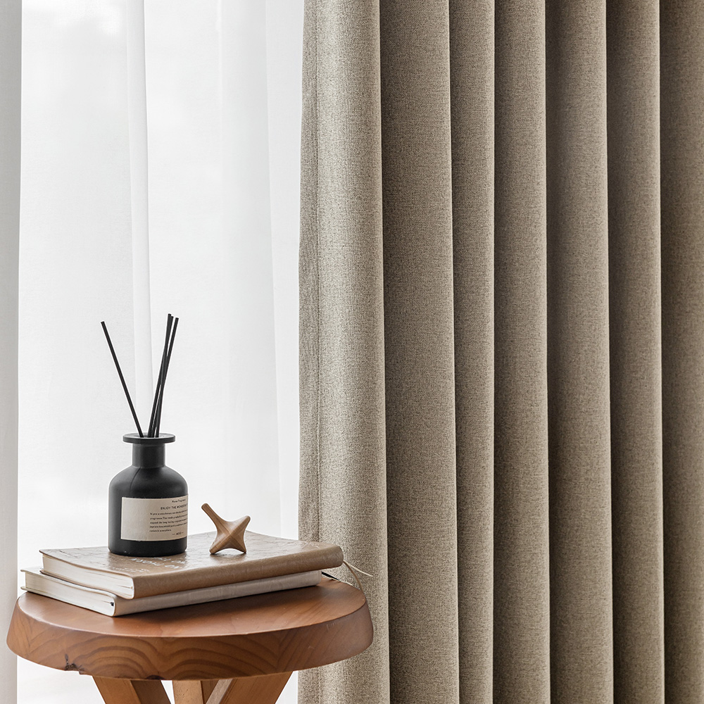 클레이 린넨 4중직 100% 암막커튼