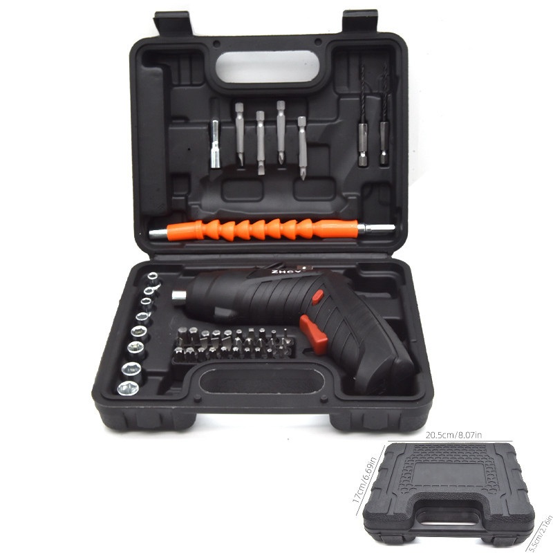 47pcs 3.6V 무선 전기드라이버 키트 전기드릴 드라이버 충전식 풀세트 전면 LED 조명 - 상세 이미지 2