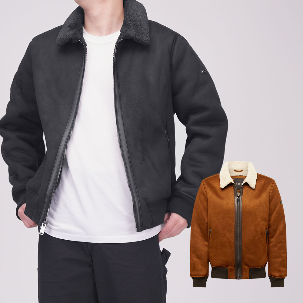 DKNY 남성 항공점퍼 양털 무스탕 자켓 가죽자켓