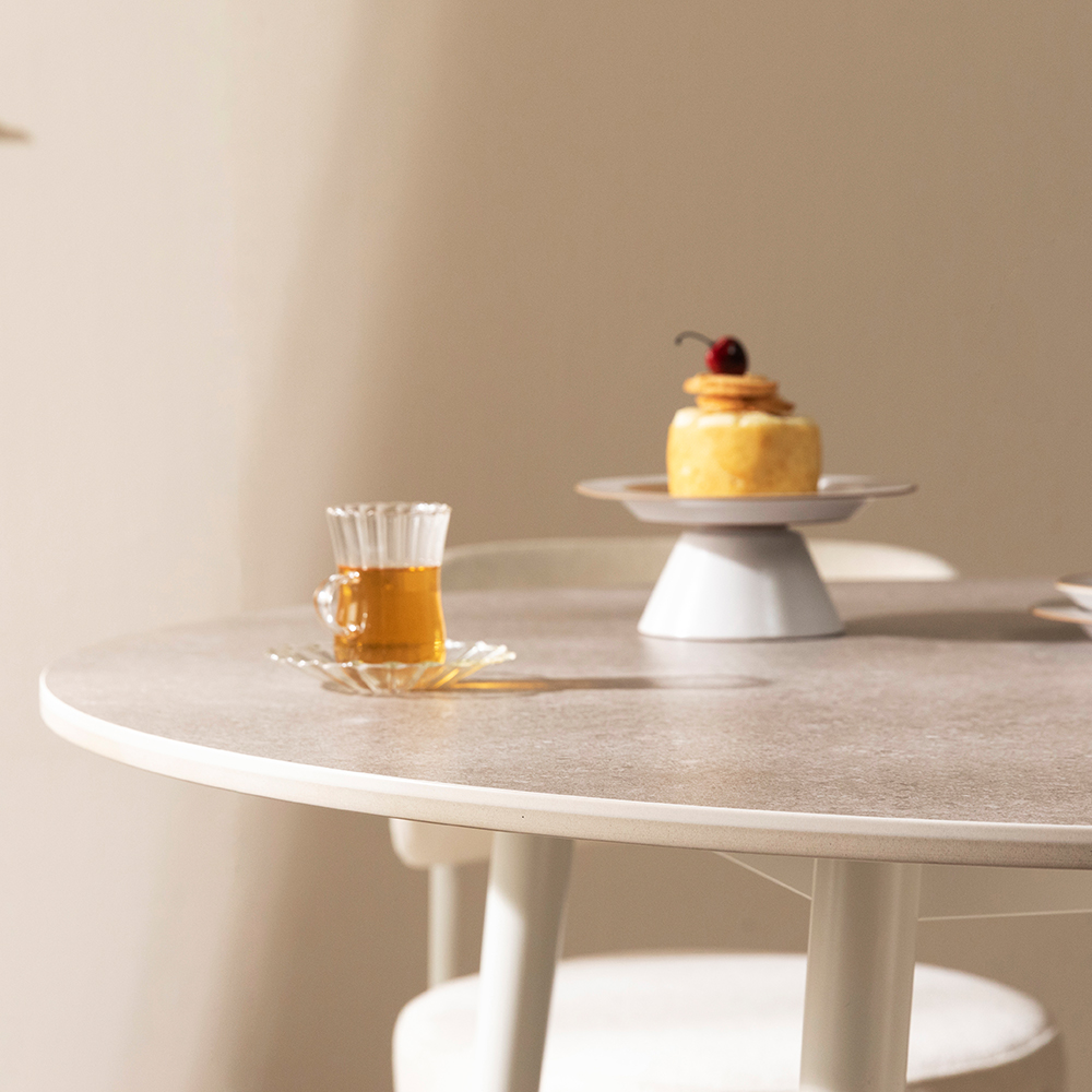 라움에스알 제나 양면 포세린 원형 세라믹 주방 식탁 4인용 테이블 1000