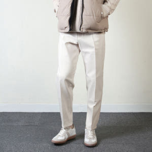 남자 슬랙스 정장바지 남성 스판 와이드 빅사이즈 9부 기지 하객룩 기모 ... 착용 후기 | 사이즈/핏 총정리 - 상품 이미지 2