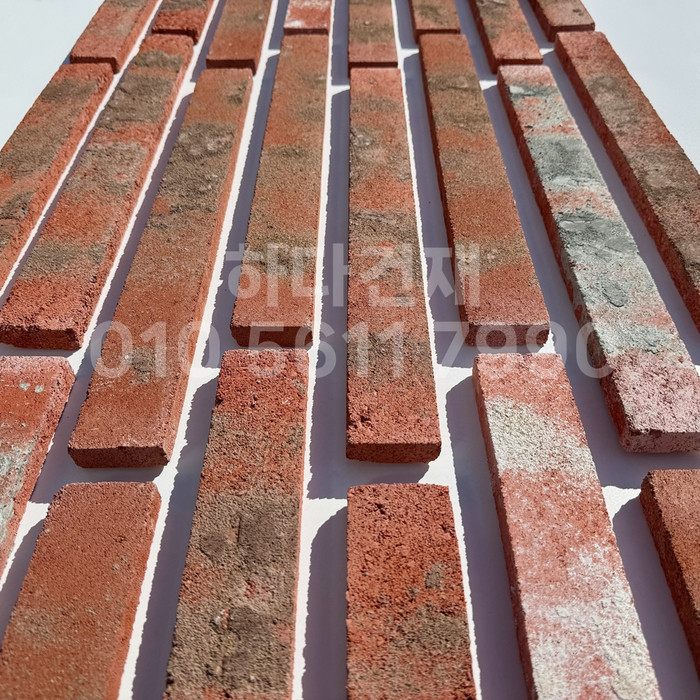 고벽돌 롱브릭타일 490x53x19T 적고벽돌타일 / 하다건재 고벽돌타일