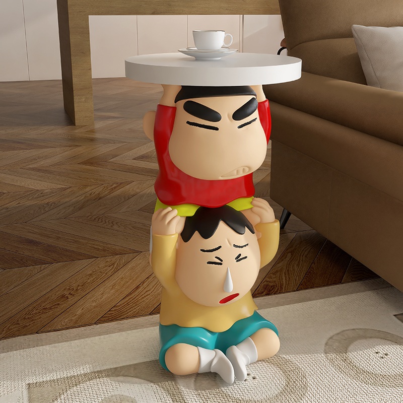 짱구 맹구 사이드 테이블 짱구는못말려 맹구 돌가방 라운드 미니 사이드테이블 - 상세 이미지 2