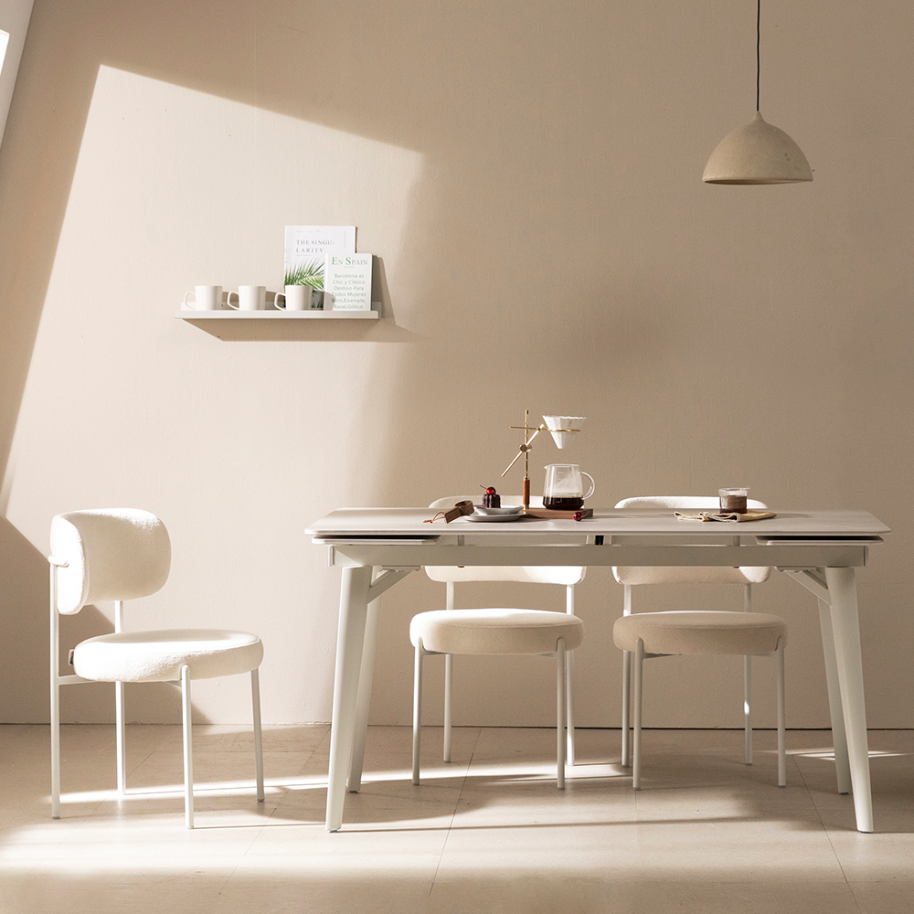 글로리 확장형 세라믹식탁 직사각형 테이블 4인용 8인용 그레이 1400 2000