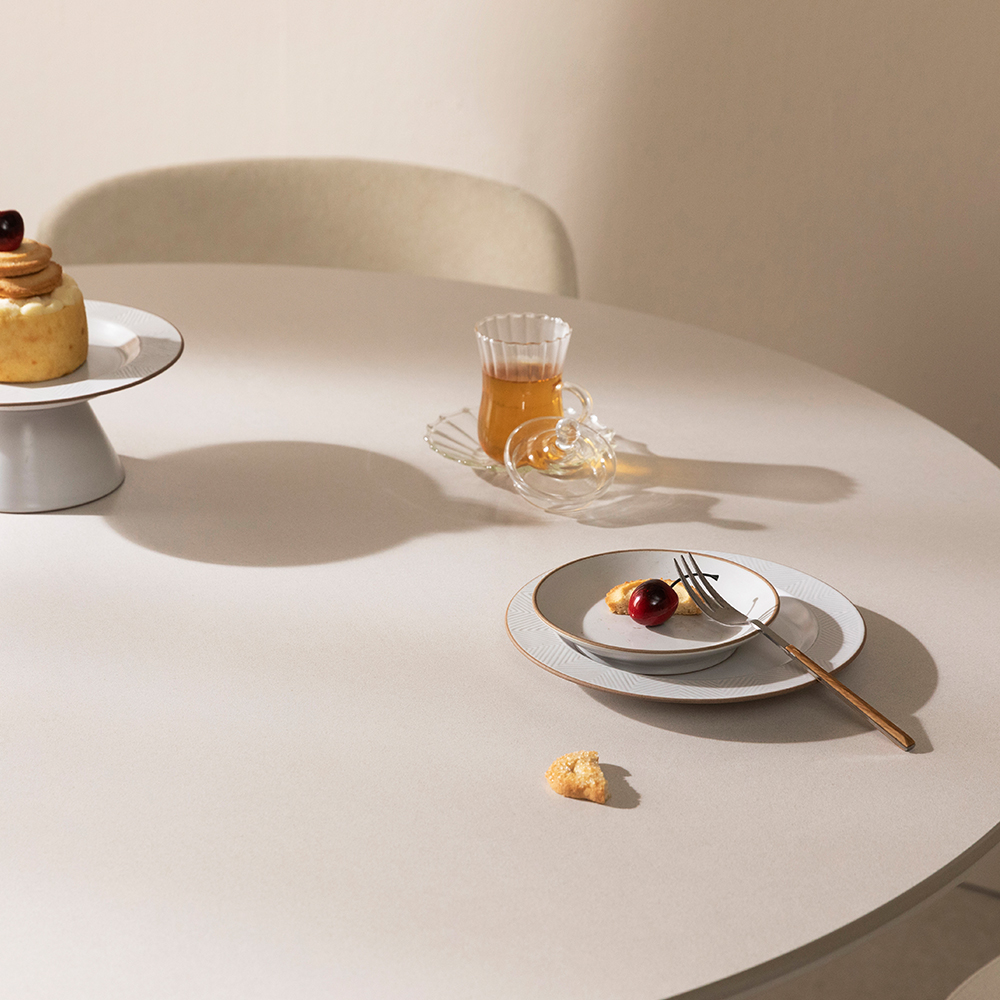 라움에스알 제나 양면 포세린 원형 세라믹 주방 식탁 4인용 테이블 1000