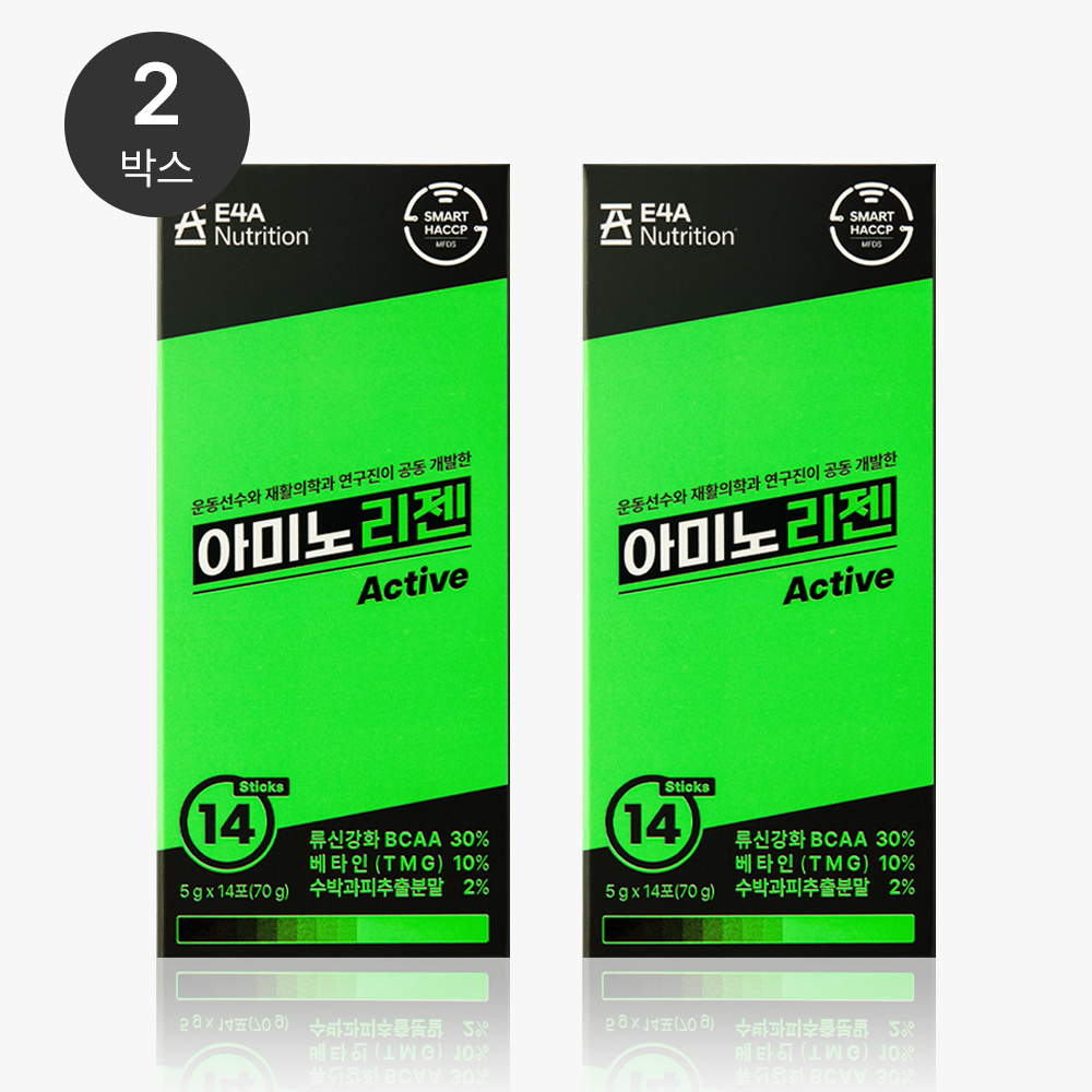[1+1] 아미노리젠 액티브 BCAA 아미노산 이온음료 14포, 2개 제품 이미지