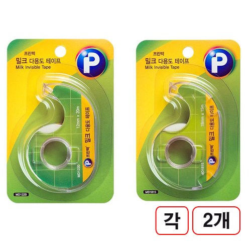 프린텍밀크테이프 MD1220, MD1815, 각2개씩 : 사무용품쇼핑몰 오피스네오