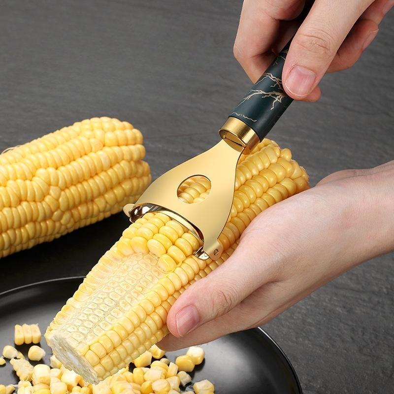 스테인리스 옥수수 채칼 CORN PLOUGH 옥수수 분리 나이프 가정용 업소용 - 메인 이미지