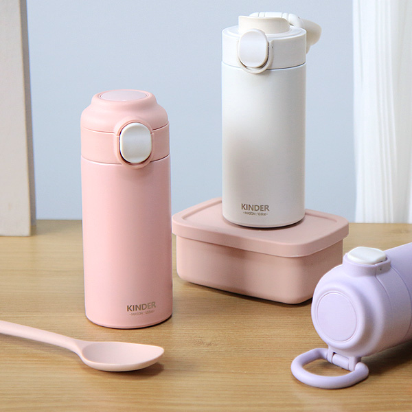 원터치 텀블러 어린이 유치원 초등학생 보온 보냉 물병 320ml - 상세 이미지 4