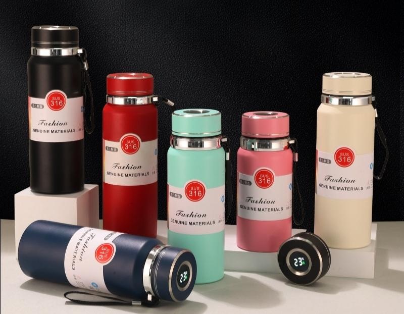 온도표시 보온 보냉병 대용량 1L 316스테인리스 5Color