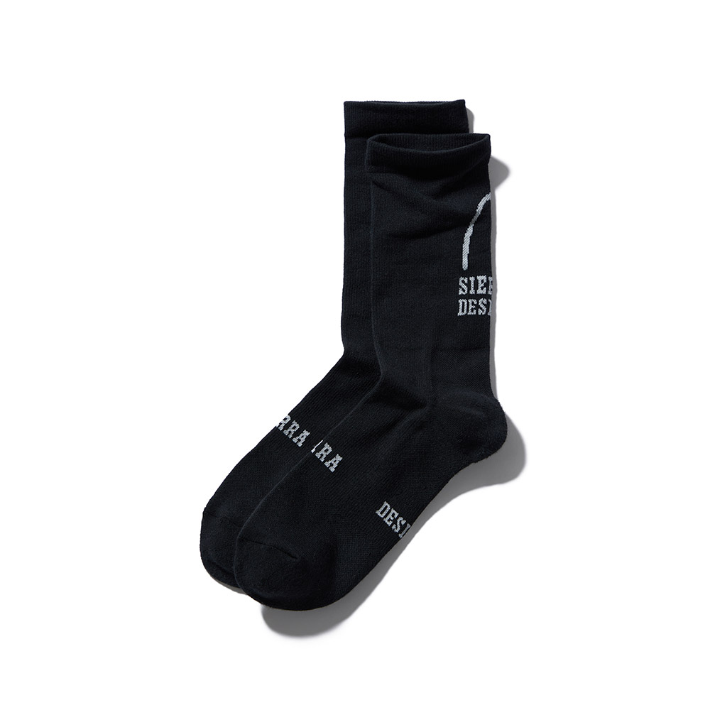 [시에라디자인 공식]주노(JUNEAU) 로고 울 양말 BLACK : SIERRA DESIGNS