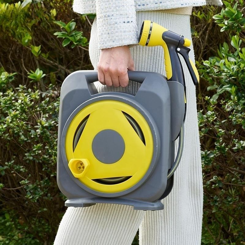 어디든 연결 12M 돌돌말이 물뿌리개 다기능분사기 물뿌리개 호수노즐 호스노즐 물호스 - 상품 이미지