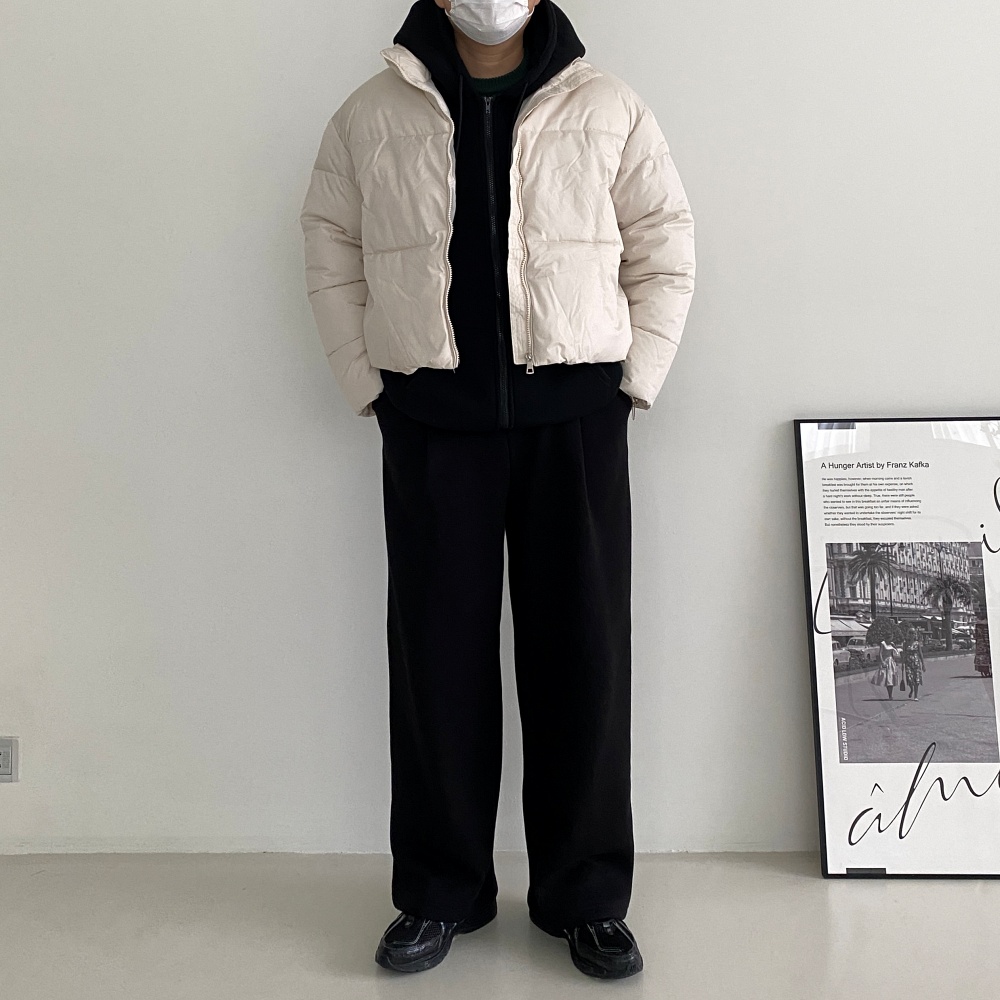 남자숏패딩 남성크롭패딩 숏푸퍼 - 상세 이미지 3