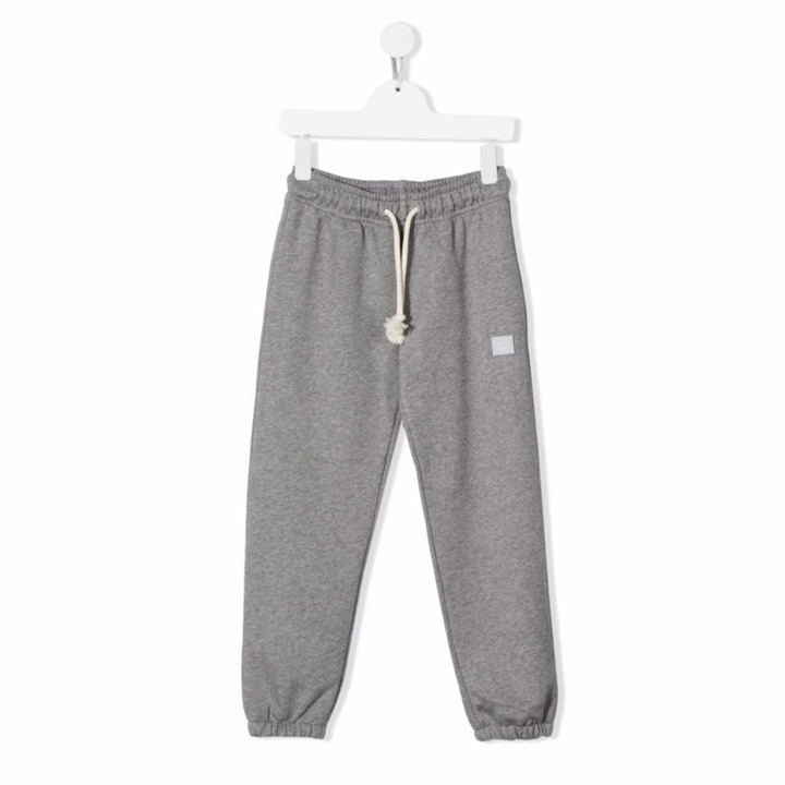 Acne Studios 아크네스튜디오 키즈 그레이 페이스 로고 코튼 스웻팬츠 DK0006 - 상품 이미지