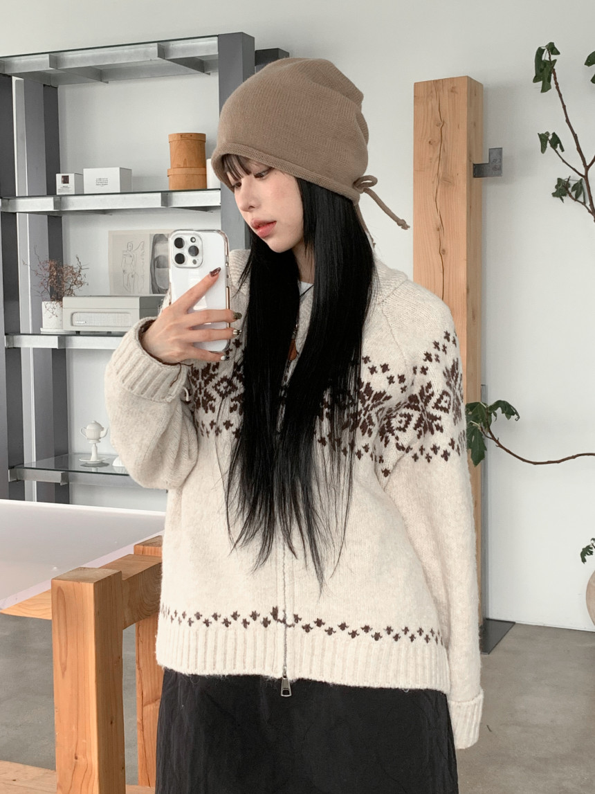 [인기폭주] 뉴롤업 쪼임 니트 무지 롱 비니 모자 4color 상세 이미지 17