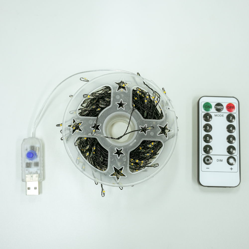 트마 USB 지네전구 크리스마스 트리 전구 인테리어 LED 조명 장식 600구 - 상세 이미지 2