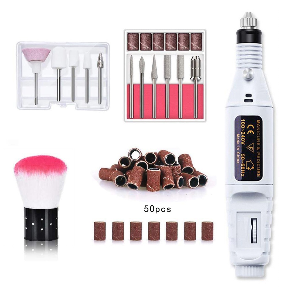 2024 차세대 네일드릴 손톱발톱 가는기계 USB 충전모델 메니큐어 여성 네일케어도구 레드 USB 충전 모델