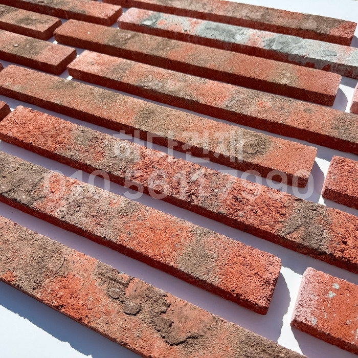 고벽돌 롱브릭타일 490x53x19T 적고벽돌타일 / 하다건재 고벽돌타일