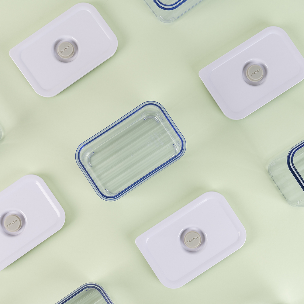 [N단독구성] 프랑코 파워바큠 진공 밀폐용기 올인원 세트 10P(무선 진공 오토펌프 포함)