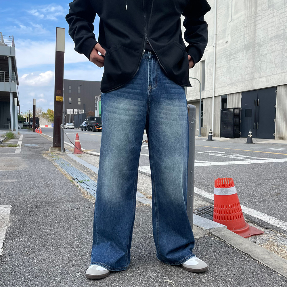 1+1 흑청바지 셀비지데님 통청바지 이미지 7