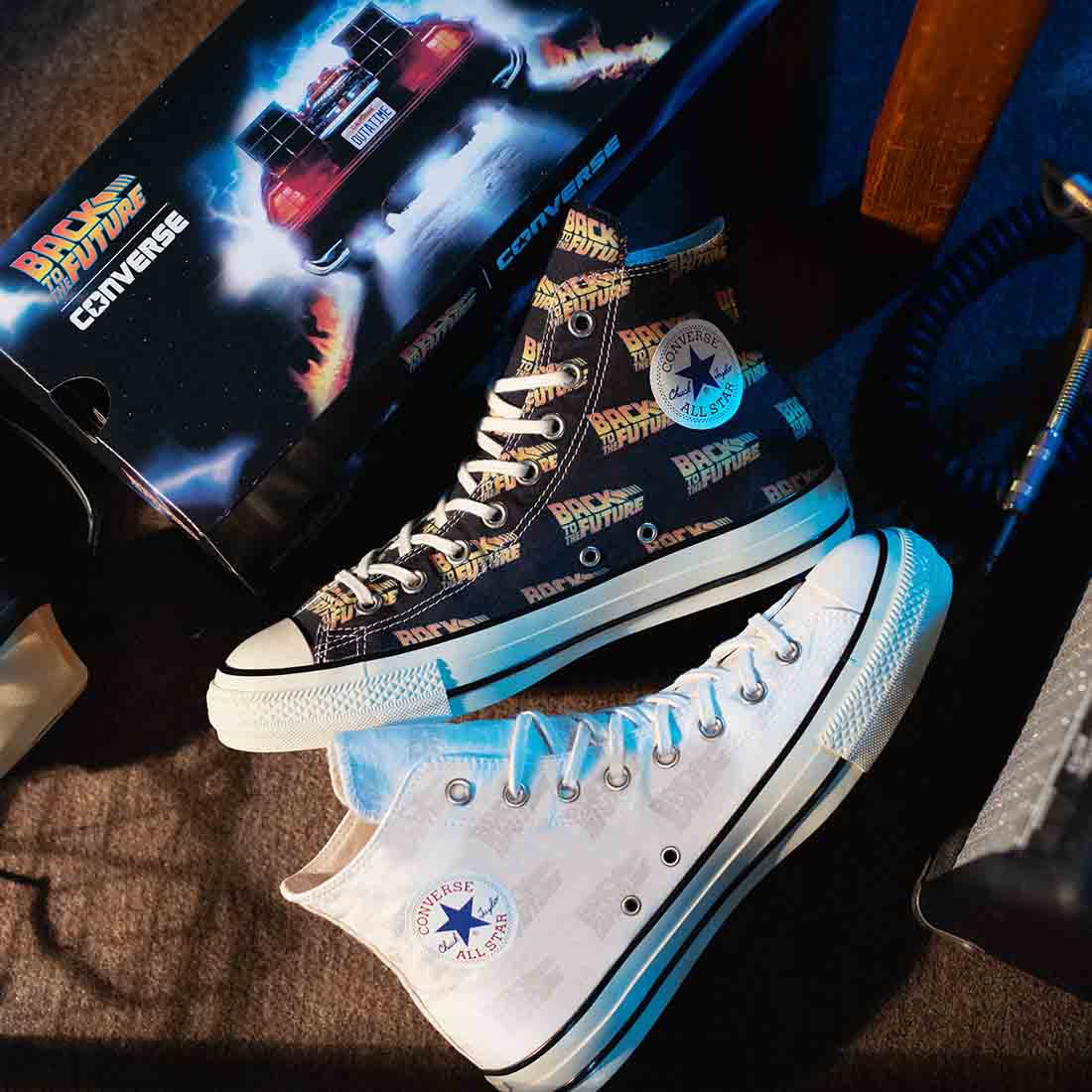 컨버스 CONVERSE 올스타 US 하이 백투더퓨처 31312620 블랙 화이트 - 상세 이미지 3