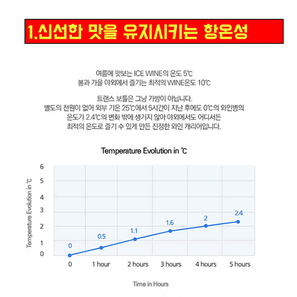 프랑스 트랜스보틀 와인캐리어 3구 휴대용 쿨링백 보냉가방 캠핑 차박 시상식 골프용품 이미지 6