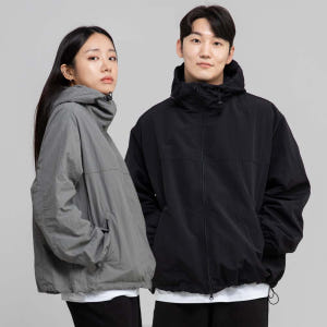 hgs 해결사 바람막이 오버핏 아메카지 윈드브레이커 남성 여성 캐쥬얼 고... 착용 후기 | 사이즈/핏 총정리 - 상품 이미지 1