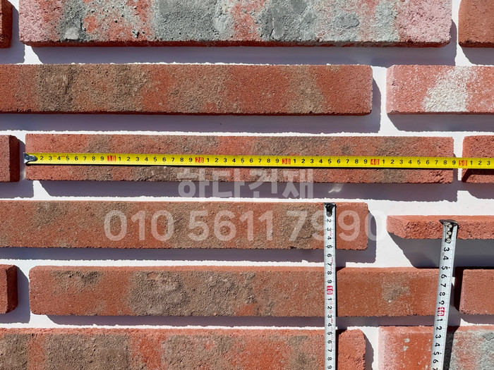 고벽돌 롱브릭타일 490x53x19T 적고벽돌타일 / 하다건재 고벽돌타일