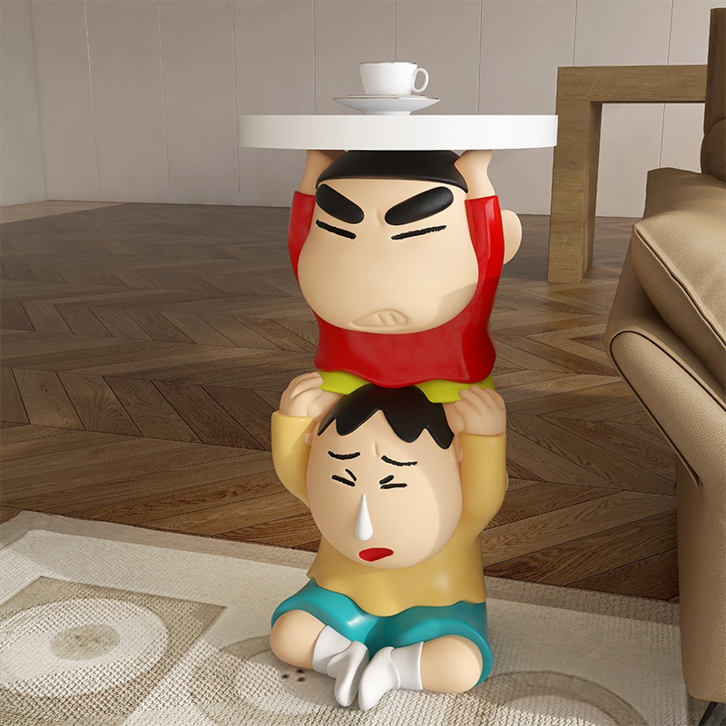 짱구 맹구 사이드 테이블 짱구는못말려 맹구 돌가방 라운드 미니 사이드테이블 - 상세 이미지 3