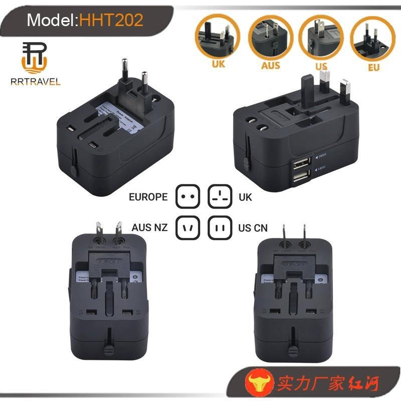 듀얼 USB 2.1A 여행용 돼지코 범용변환기 글로벌 변환 플러그 110V-240V - 상세 이미지 4