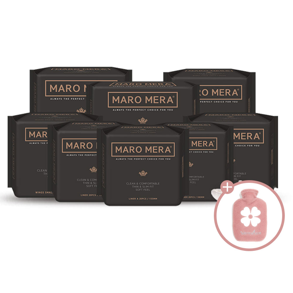 [온수찜질팩 세트] 마로메라 순면커버 입는 오버나이트 중형 1팩+날개형 중형 1팩+대형 1팩