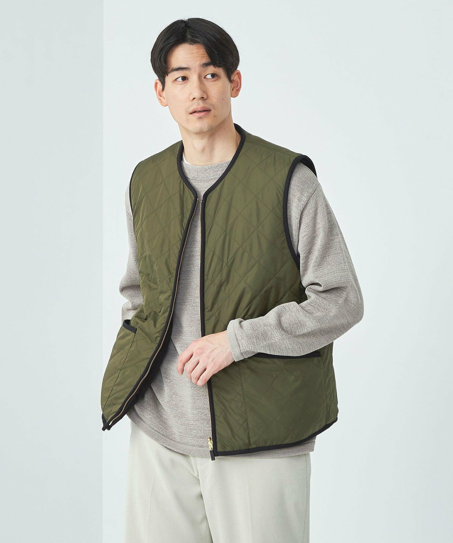 바버 Barbour x GLR 별주 리버서블 양털 양면 베스트 조끼 블랙 - 상세 이미지 4