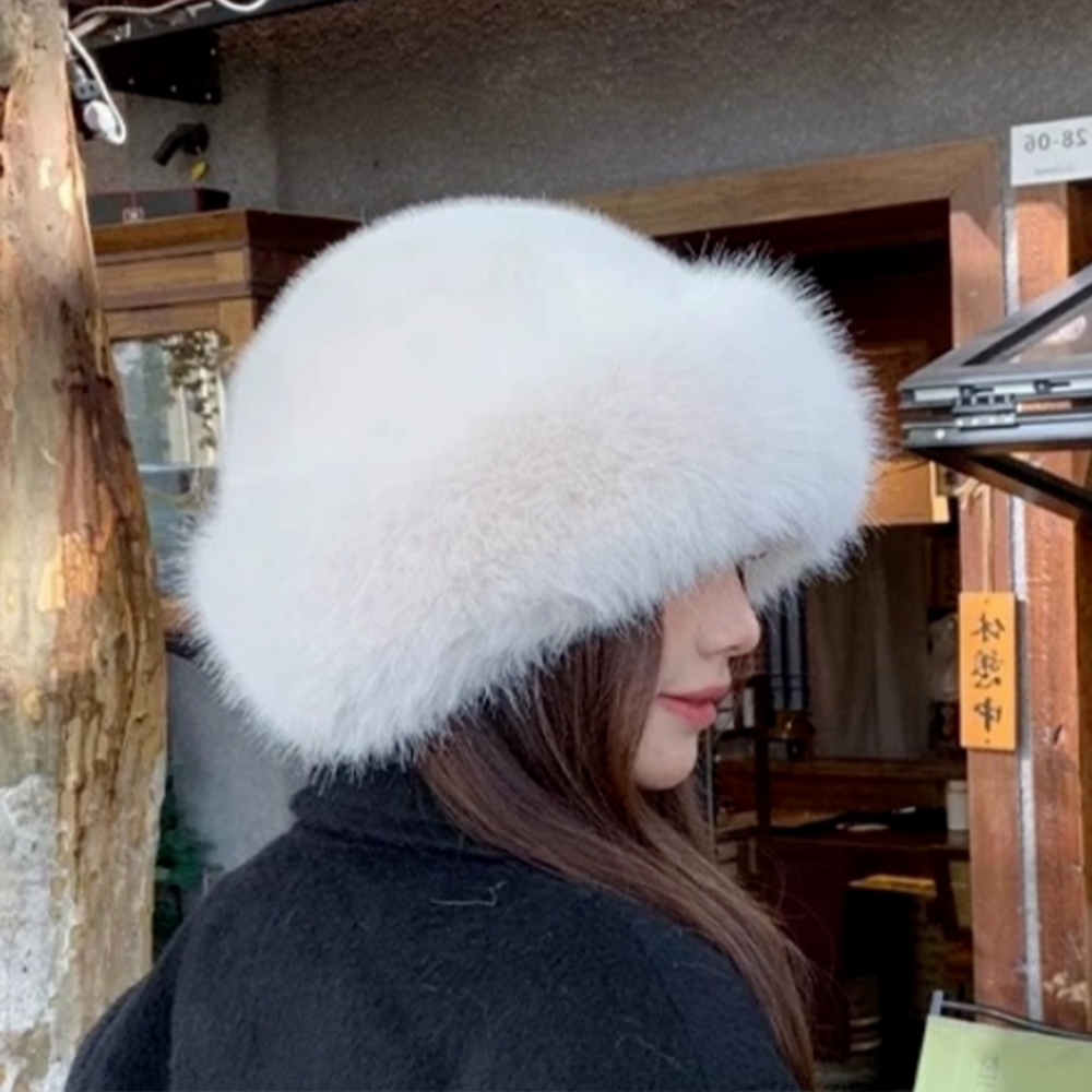 여자 모자 버킷햇 가을 봄 겨울 간절기 패션 퍼 털 여성 예쁜 데일리 20대 패션 귀여운 - 상품 이미지