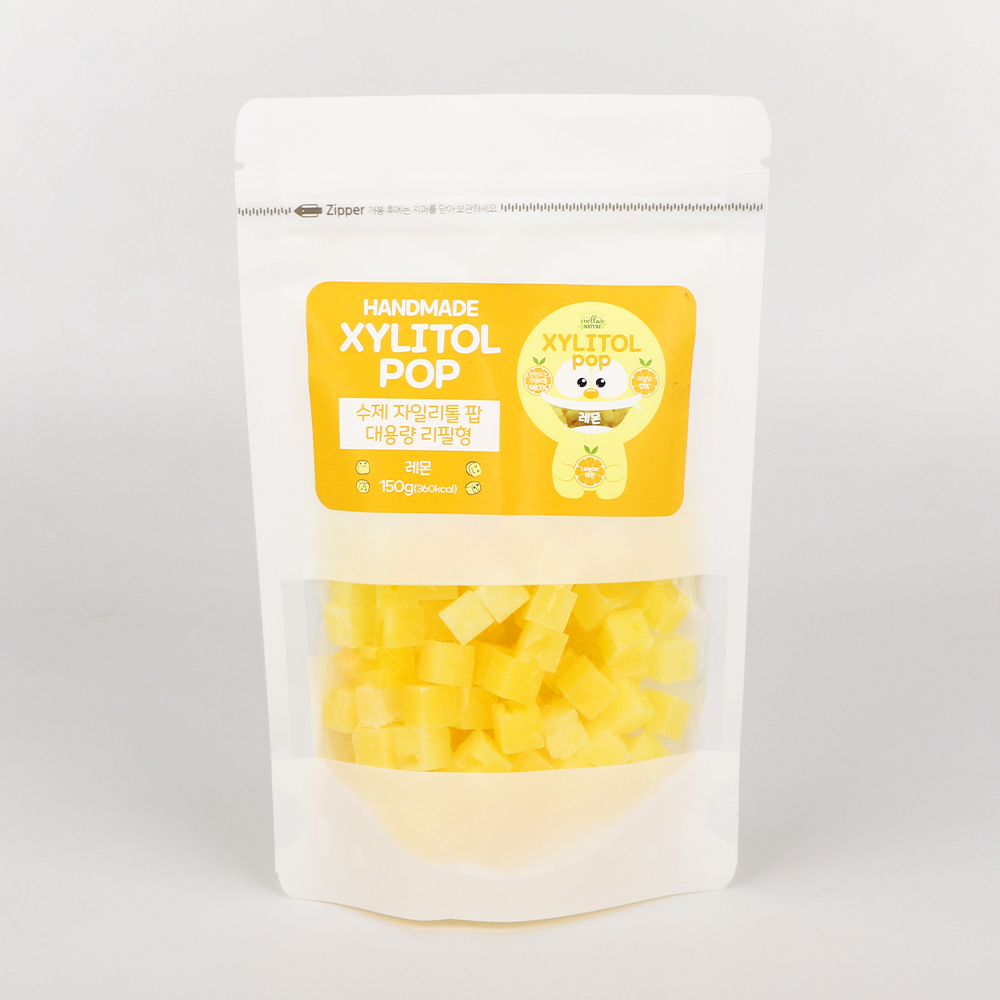 자일리톨 무설탕 캔디 대용량 150g 자일리톨팝 오리지널 리필형 - 상세 이미지 5