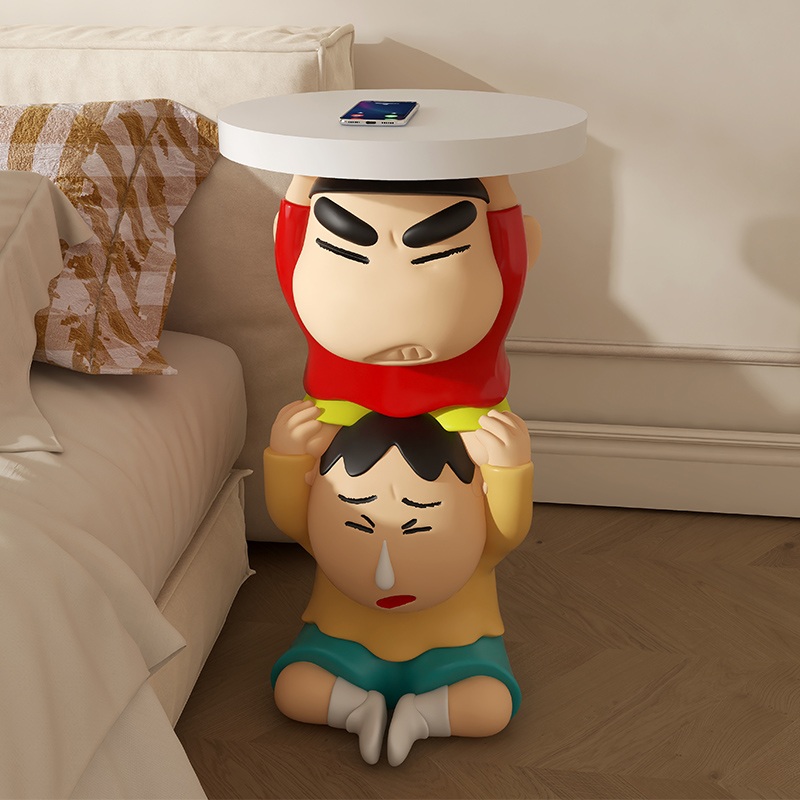 짱구 맹구 사이드 테이블 짱구는못말려 맹구 돌가방 라운드 미니 사이드테이블 - 상세 이미지 5