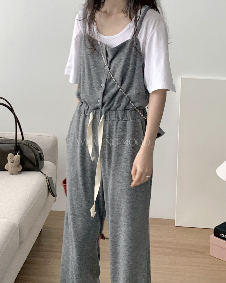 아웃핏 알 티 유넥 반팔 루즈핏 코튼 이너 레이어드 데일리 티셔츠 (3c) 이미지 2