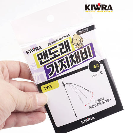 키우라 K-895 맨도래 가지 채비 3개입 쭈꾸미 심해 갑오징어