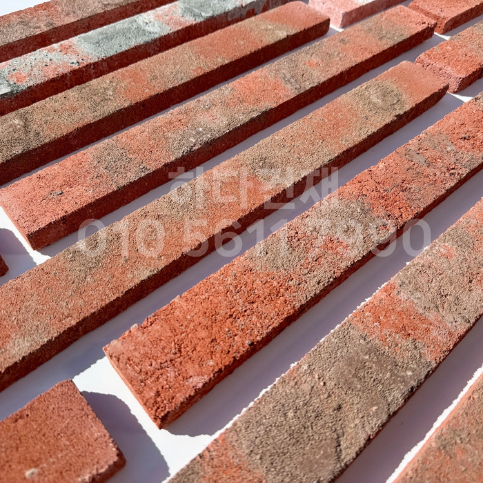 고벽돌 롱브릭타일 490x53x19T 적고벽돌타일 / 하다건재 고벽돌타일