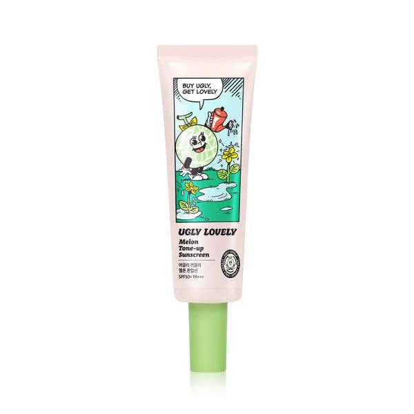 테온셀 어글리러블리 멜론 톤업선 SPF50+ PA+++(비건) (1+1) : 웰컴딜