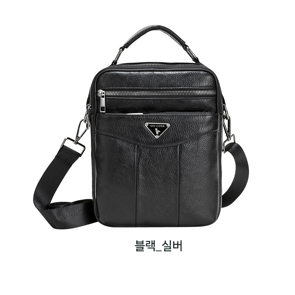 천연 소가죽 메신저백 고급 가죽 작은 소형 미니 아이패드 남성 크로스 가방 - 상세 이미지 2