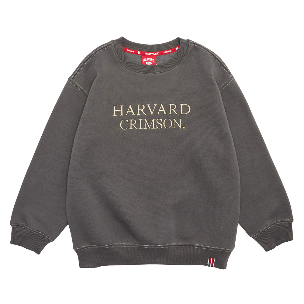 하버드키즈 스티치 배색 기모 맨투맨_B4W100 - 상세 이미지 3