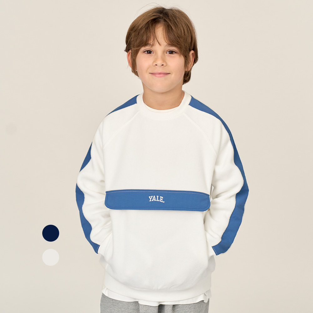 예일키즈 플리스 앞포켓 맨투맨_A4W004 - 상품 이미지