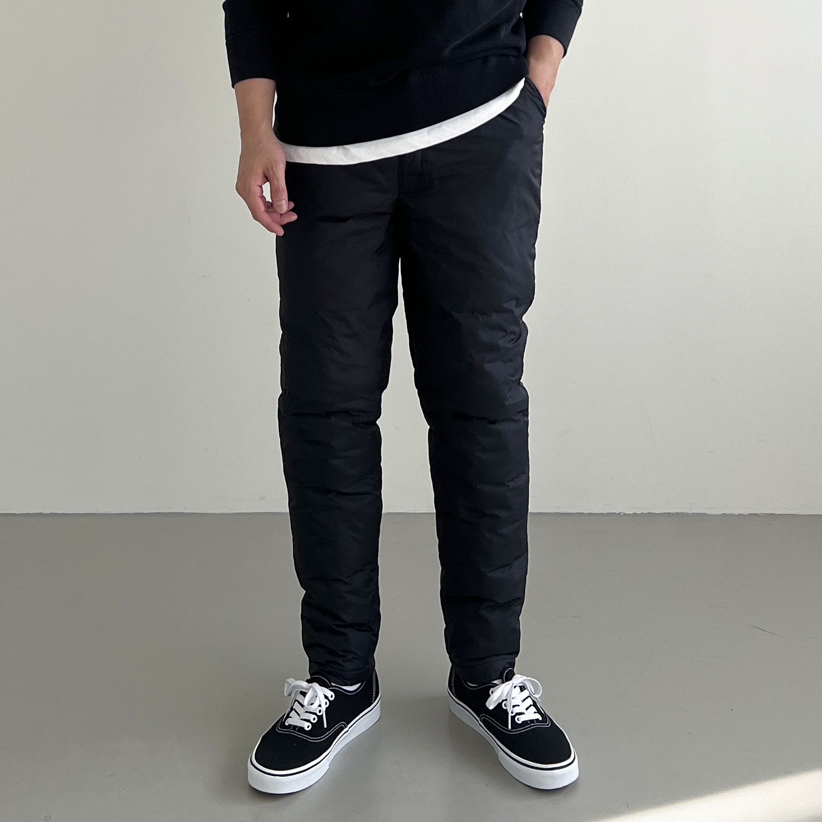 오리털패딩바지 겨울솜바지 덕다운팬츠 방한 경량 작업복 누빔 바지 - 상세 이미지 5